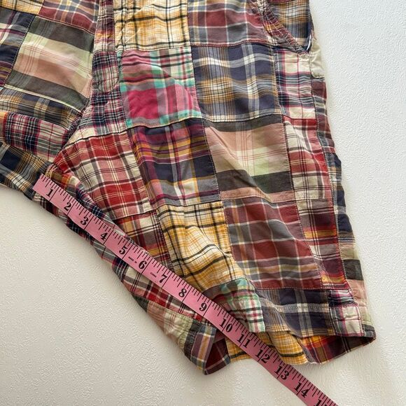 J.Crew Vintage Madras Patchwork Shorts 33 Relaxed Fit | 100% Cotton – Flawed - Picture 11 of 15